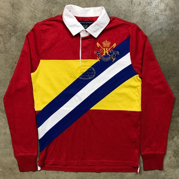 Ralph Lauren Tops - VTG RALPH LAUREN IV RLC CHALLENGE CUP Rugby Sz M